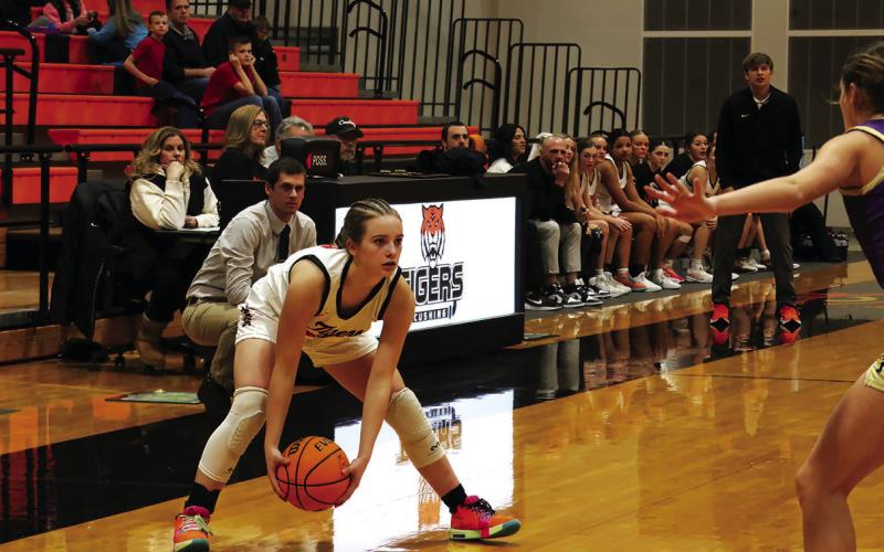 Macy Townes, in her first start of the season, was instrumental in holding Mannford’s top scorer to just 11 points.