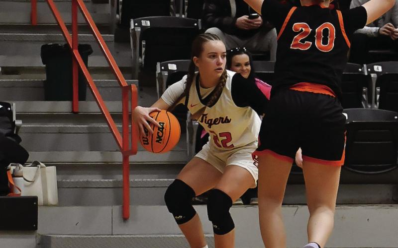 Macie Townes fakes a Yale defender. Photo by Sarah Townes
