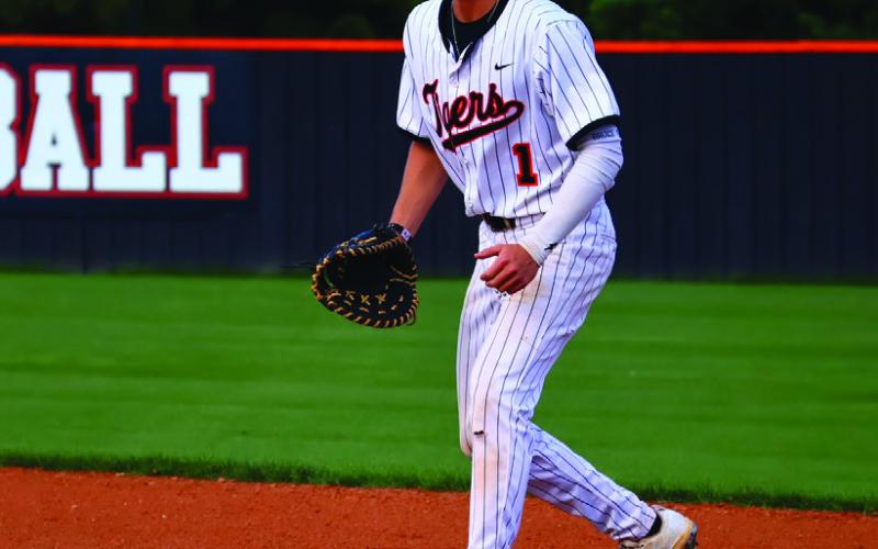 Beau Ladd was perfect at first base this week in both wins over Seminole. Photo by Sylvia Danyele