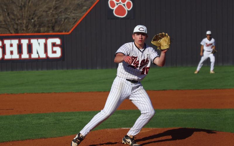Sayler Rackley shows quickness and focus at the mound.