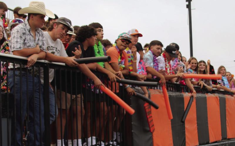 In a scene oddly familiar to Oklahoma State football fans, the Cushing student section has adopted a timeless tradition, bringing a new level of noise to a freshly renovated Odell field.