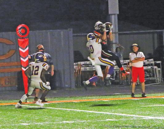 Camden Crooks reels in a clutch pass reception, setting up the Tigers for their first TD of the season.