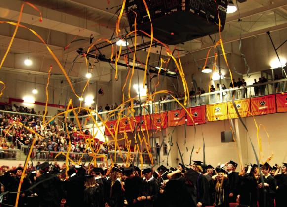 1. No mortar boards flew Friday, but graduates of the class of 2023 threw plenty of streamers into the air after Principal Bob Coats declared each of them officially graduated