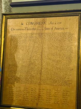 OSU receives gifted copy of the Declaration of Independence