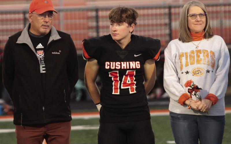 Football Player Carl Peterson, the son of Dirk and Shannon Peterson