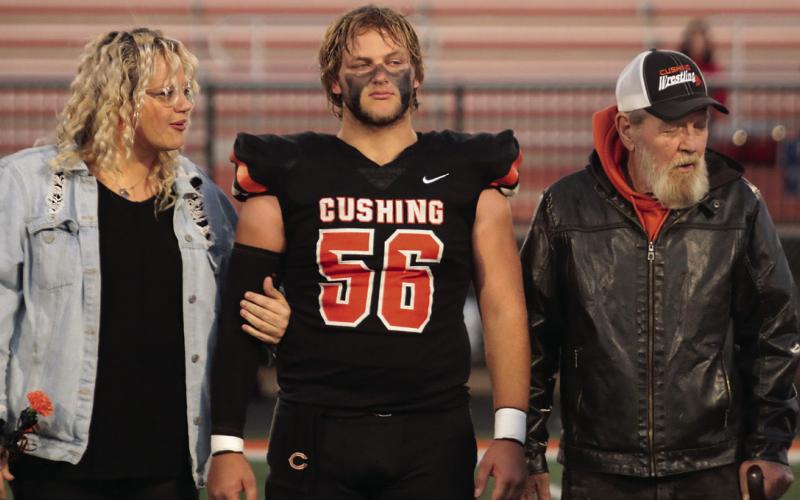 Football Player Kade Ralston, the son of Megan Newman and the grandson of Aubrey Newman