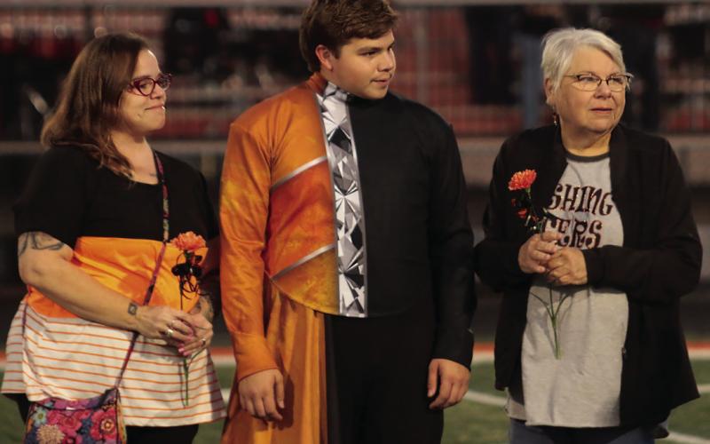 Band Member Damien Shelton, the son of Courtney Oliver and the grandson of Carylon Sumpter