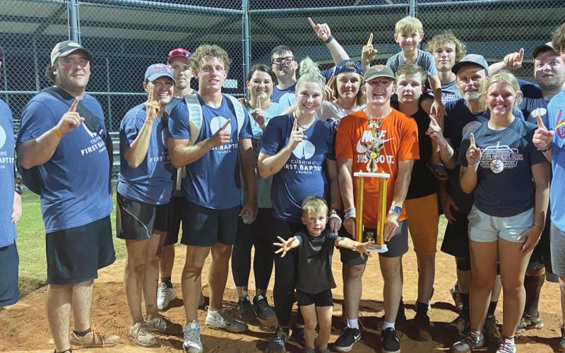 Cushing Church Co-Ed Softball League Champs