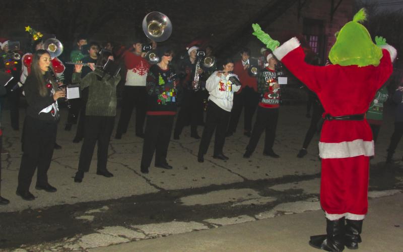 The Mean One leads the band!