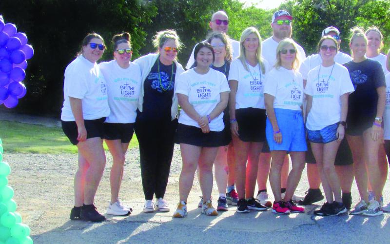Team members of BlueSky Bank in Cushing were spotted in Yale this past Saturday on Sept. 7 in support of the annual Walk For Trey which is coordinated by bank employee Laura Morphew and is held the first weekend of September for Suicide Prevention and Awareness Month. Photo by DeAnna Maddox