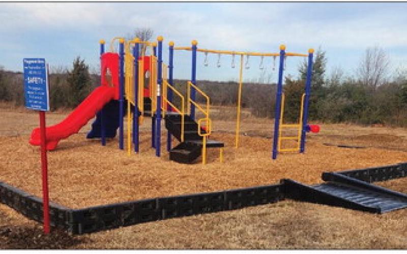 New playground equipment at Garrett Park