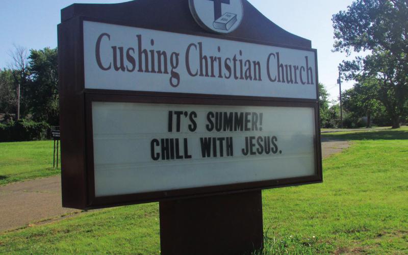 Cushing Christian Church gives advice on how to keep cool on those hot summer afternoons.