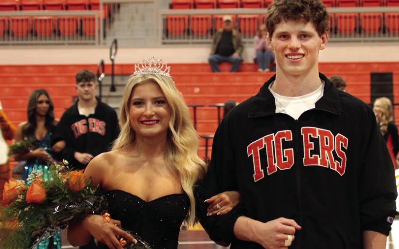 2023 Cushing Wrestling Homecoming Queen Kinzie Smith and King Kaiser Simpson were coronated Thursday, Jan. 12.