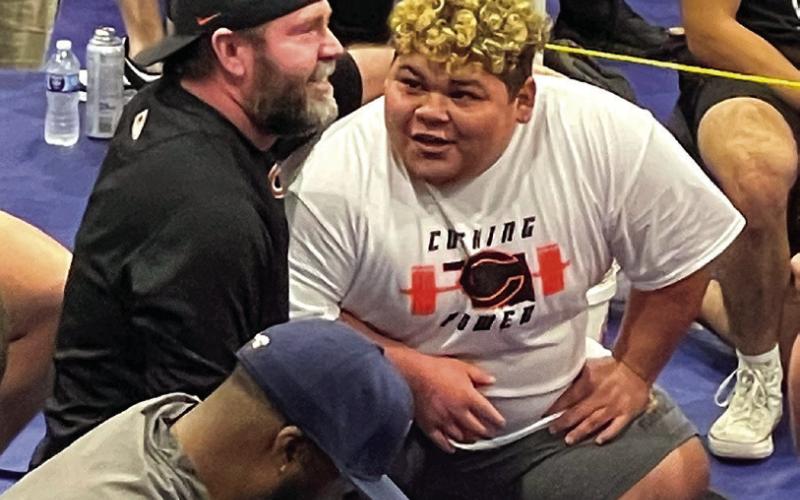 Panda and Coach J. Moore
