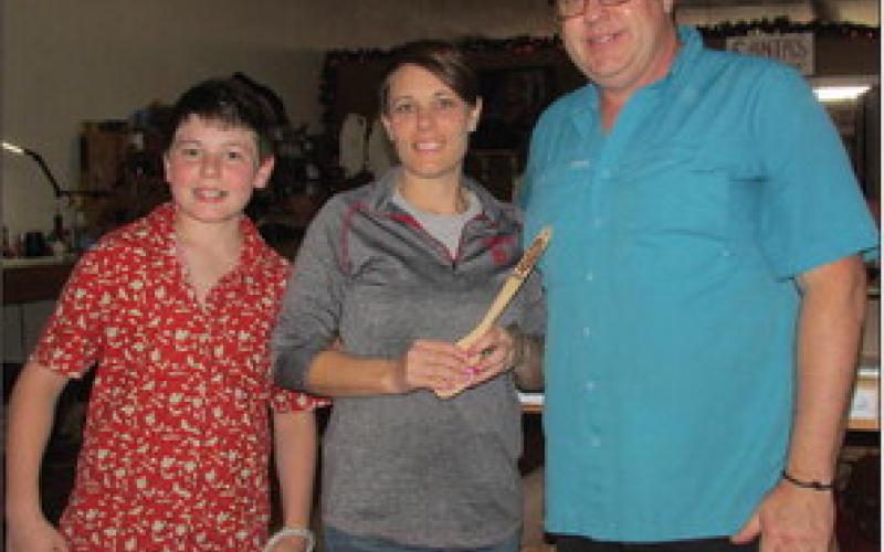 Downtown Cushing Revitalization Association’s Chili Time took place last Friday on Nov. 3. Brooke and Justin Cargill took home the coveted first place spoon and will have bragging rights until the chili competition heats up again next year. Pictured from left: Beau Cargill, Brooke Cargill, and Justin Cargill. Photos by DeAnna Maddox