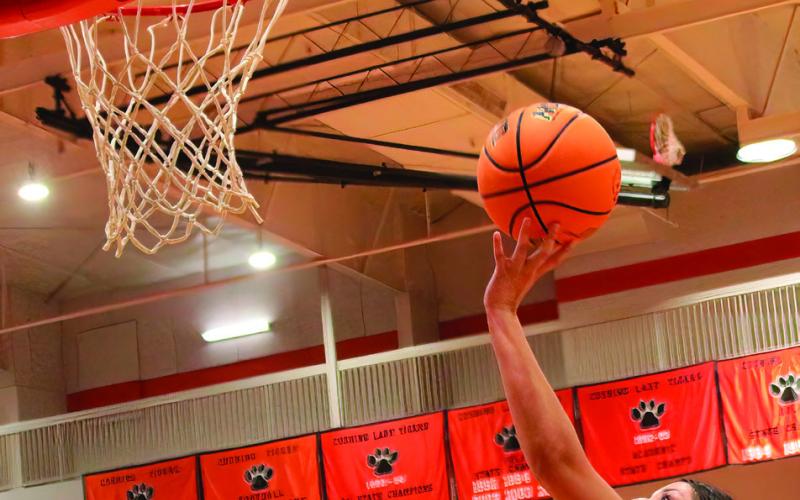 Ella Nanaeto floats in a layup.