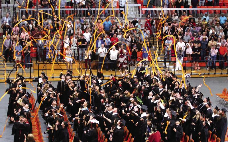 CHS graduates celebrate.