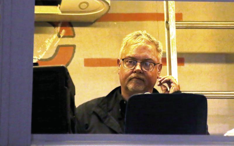 For more than three decades, Mike Kennedy has done far more than announce Tiger games. He has built the soundtrack, created the atmosphere and given generations of Cushing athletes a voice. This fall, the hometown hype man is headed to the Cushing Athletic Hall of Fame. Photo by J.D. Meisner