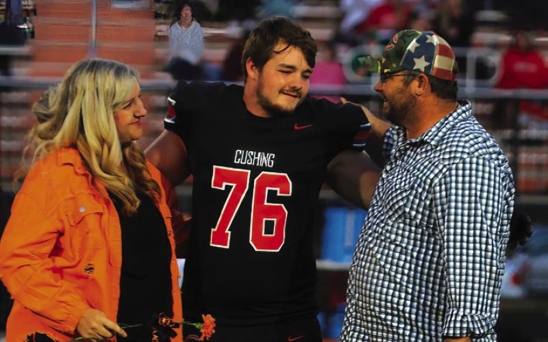 Football Player and Band Member Jackson O’Kelley, the son of Jack and Jazmine O’Kelley; a teacher who has impacted Jackson is Mr. White.