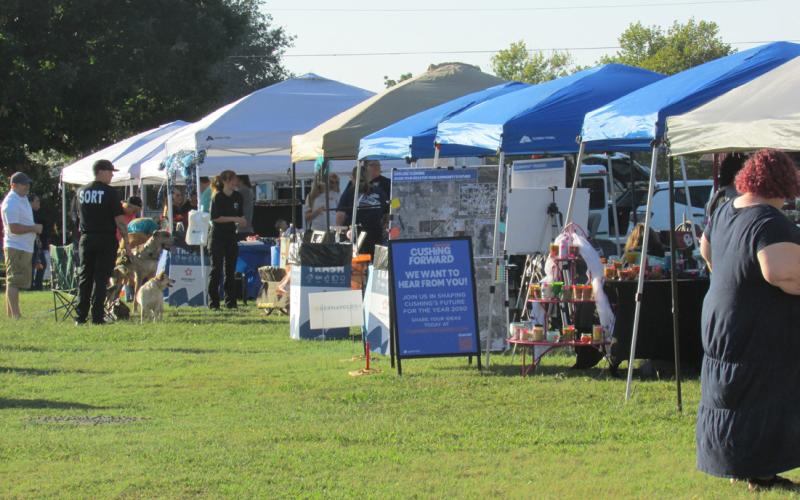 A wide variety of vendors, non-profits, and food trucks came out to be a part of the Cushing Chamber of Commerce’s annual Festival in the Park which was held on Sept. 30 as the community’s hello to fall.
