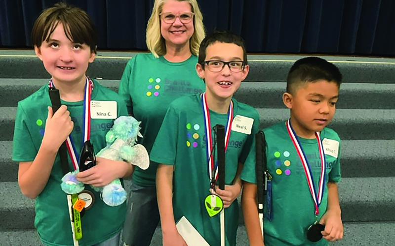Cushing student medals at Oklahoma Braille Challenge