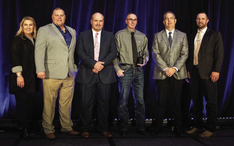 Geeding Construction, Inc. was named by Central Tech as their 2024 Partner in Progress during the annual celebration at the Hilton Garden Inn in Edmond, OK. (L to R) - Skye McNiel, Ty Burns, Phillip Gobble, Mark Mott, Kent Burris, Brent Haken