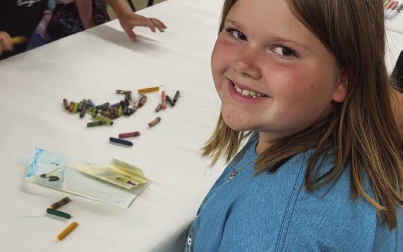 Elementary aged students gather in the CHS art room for summer Art Camp. Photos by Xander Cartmill