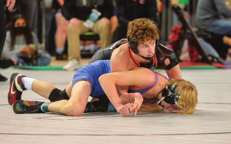 Kaiser Simpson worked his way to a third place finish.