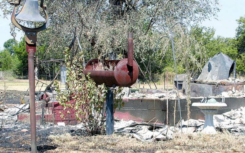 All that remained of a home following the devastating fire