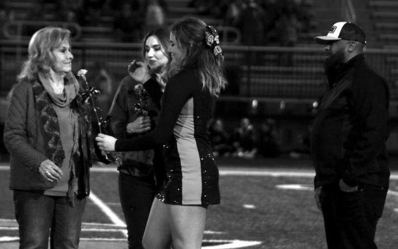 Dance Team Member Tatum Caulfield, the daughter of Lyssa Taylor and Trell Thompson and the granddaughter of Judy Taylor