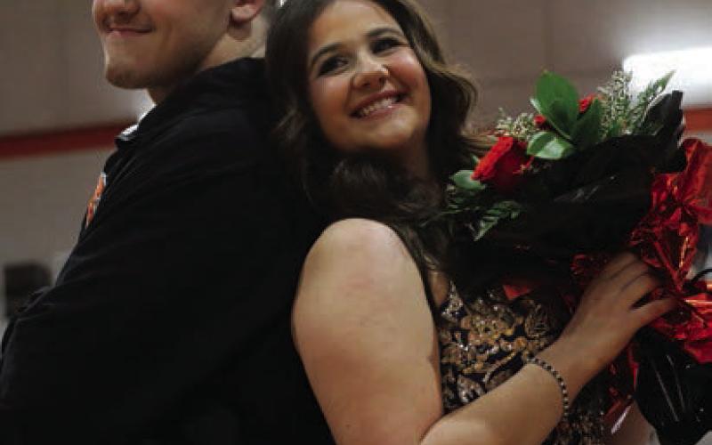 Kellen Fry and Abby Fay Cearley strike a pose following the coronation ceremony. Photo by Allie Prater