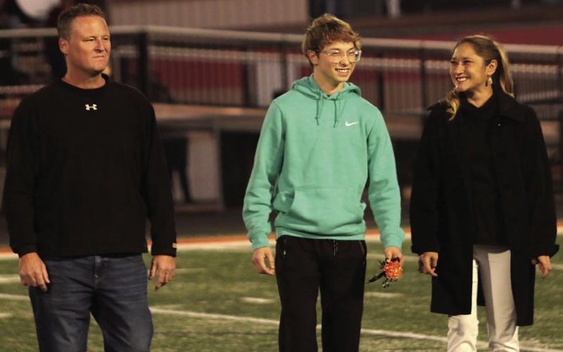 Cross Country Runner Gus Simpson, the son of Treasa White