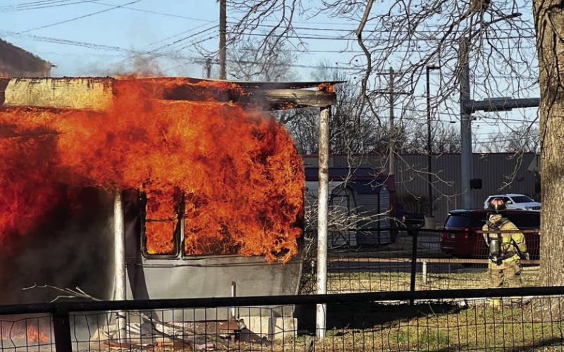 The heat was intense and fire spread rapidly. Photo by J. D. Meisner