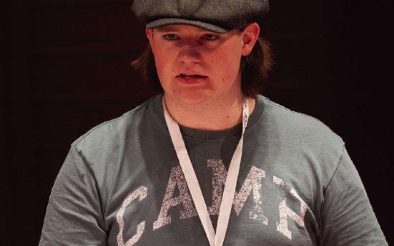 TJ Jenkins attends chorus class at OSAI. Photos courtesy OSAI