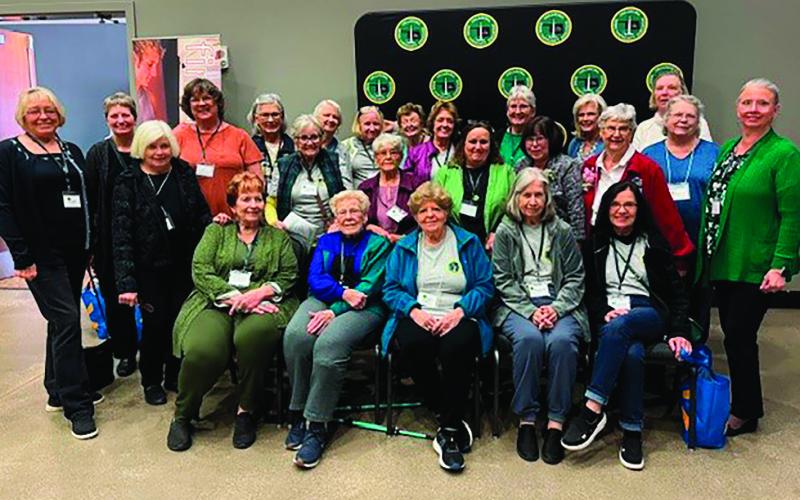 Twenty-eight members and OHCE Advisor, Dea Rash, attending the Northeast District Home and Community Education meeting held in Glenpool on March 26.