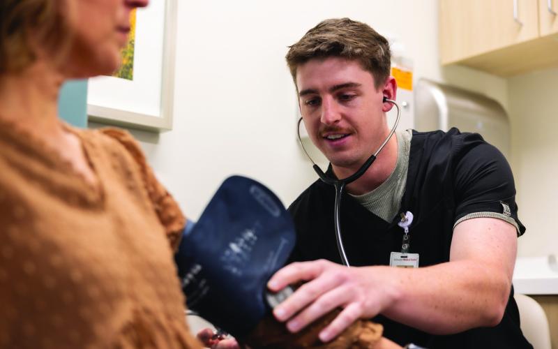 Education and personalized care are central to visits in the cardiology clinic, where the care team helps patients better understand their heart health.