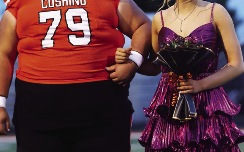 King candidate Tye Lucio escorts queen candidate Addy Beasley. Photos by Cindy Wayland.