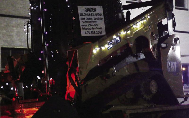 Grider Excavation was awarded 1st place in the rolling category during the Cushing Chamber Christmas parade.