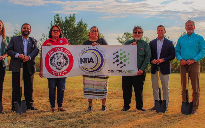 Pictured are Sondra White, Centranet; Sachin Gupta, Centranet; Lana Butler, Sac and Fox Nation Secretary; Jacklyn King, Sac and Fox Nation Tribal Administrator; Boyd Cummings, Sac and Fox Nation IT Director; Hunter Robinson, Centranet; Mark Prather, Centranet.