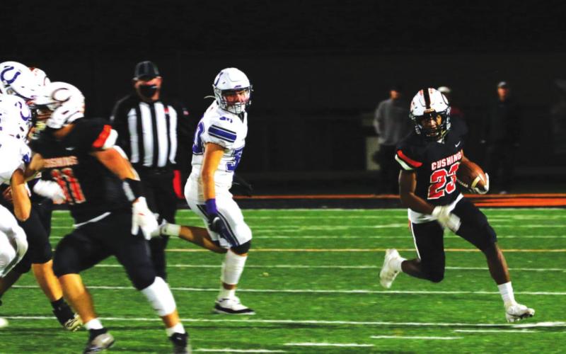 Running back Noah Jones had over 100 yards rushing Friday.