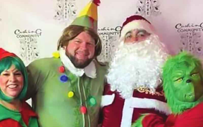 Right: Michele Music, Geoff Beasley, Don Amon and Mr. Grinch.