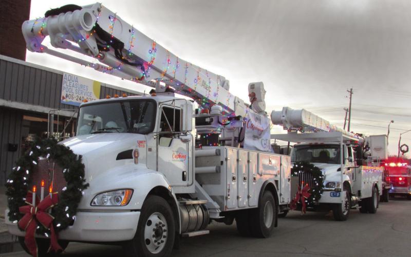 The City of Cushing Power Distribution team took a moment to make the Chamber Christmas parade merry and bright on Dec. 10 just like they do for the citizens of Cushing every season of the year. All photos by DeAnna Maddox.