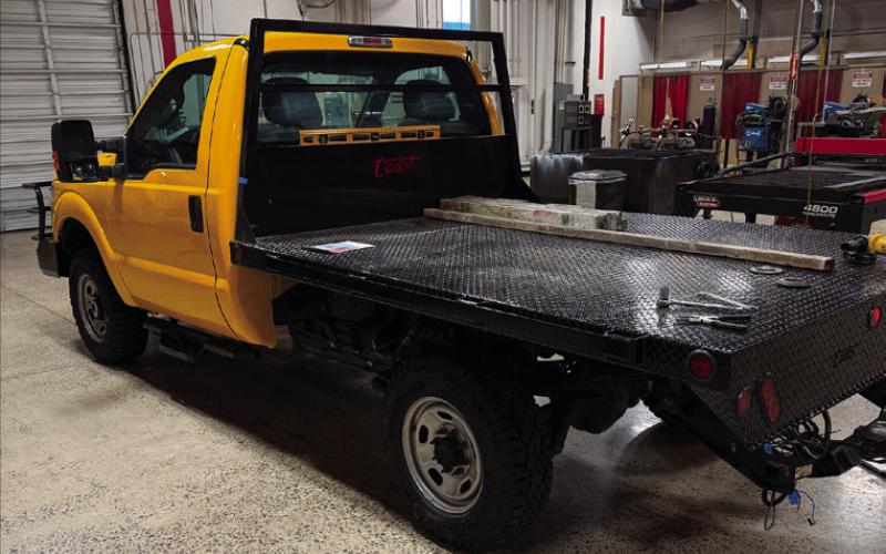 Central Tech welding students installed a flatbed on Cleveland Fire Department’s Brush Two truck.
