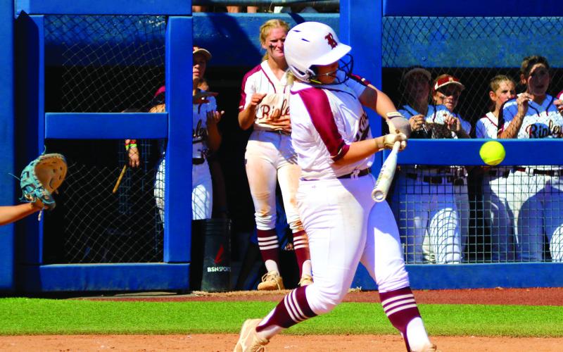 Taylor Boyd takes a cut at the ball. Ripley Warriors ended their season with a 35-6 record as the runnersup in the 2022 state fast pitch tournament.