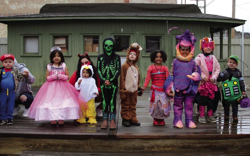 Local children ages 0-5 participate in the second annual Nightmare on Broadway costume contest hosted by the Downtown Cushing Revitalization Association in Centennial Park on Saturday, Oct. 28. Photo by Allie Prater
