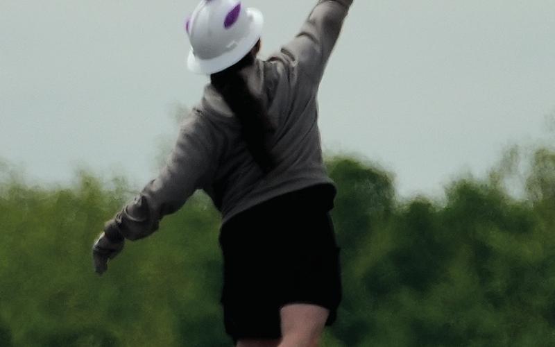 Chasen Criner lets it fly during the Speedfest competition that was held the last week of April. Photo by Jessica Sigle.
