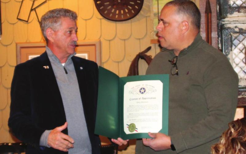 City Manager Terry Brannon was presented with a citation of recognition by District 33 Representative John Talley during the first 2022 Legislative Luncheon.