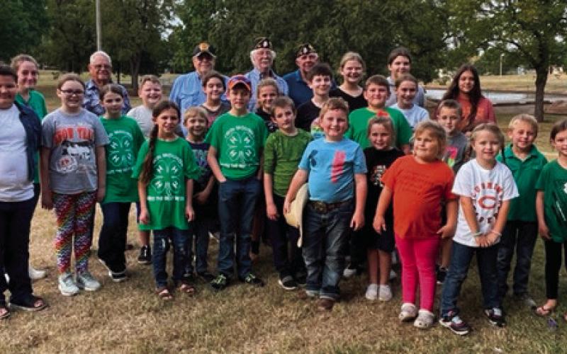 Pictured are Twin Mounds 4H members with American Legion members. Both organizations have done tremendous work for the betterment of their communities.