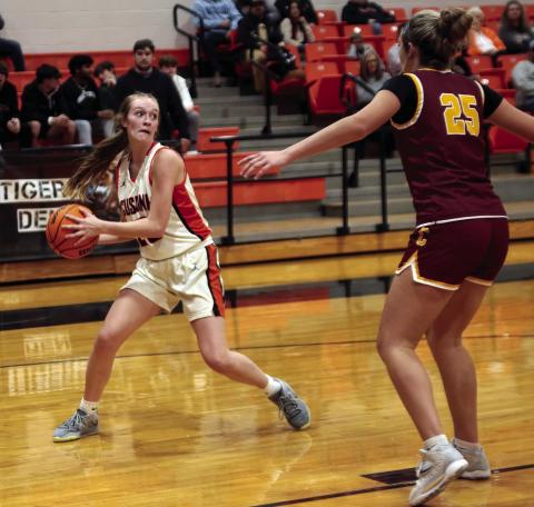 Kaitlyn Callanan works her way inside. Photo by J.D. Meisner.