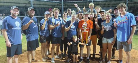 Cushing Church Co-Ed Softball League Champs